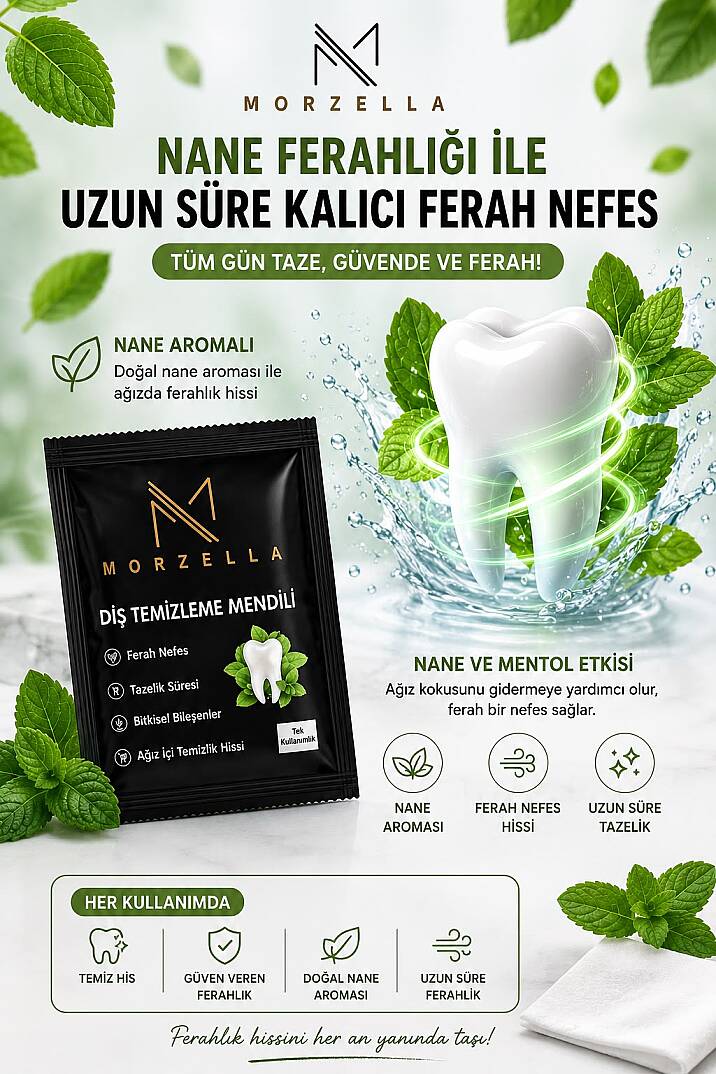 Morzella Diş Temizleme & Parlatıcı Bakım Mendili - 1