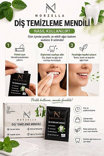 Morzella Diş Temizleme & Parlatıcı Bakım Mendili - 8