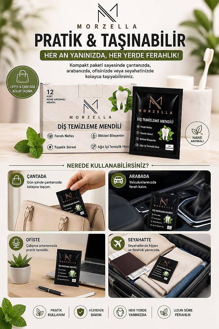 Morzella Diş Temizleme & Parlatıcı Bakım Mendili - 7
