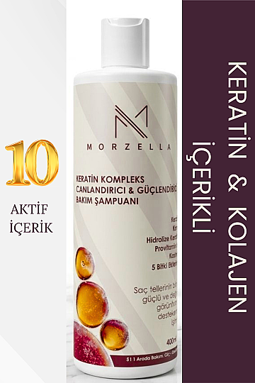 Morzella Keratin Kompleks Canlandırıcı & Güçlendirici Bakım Şampuanı 400 ML